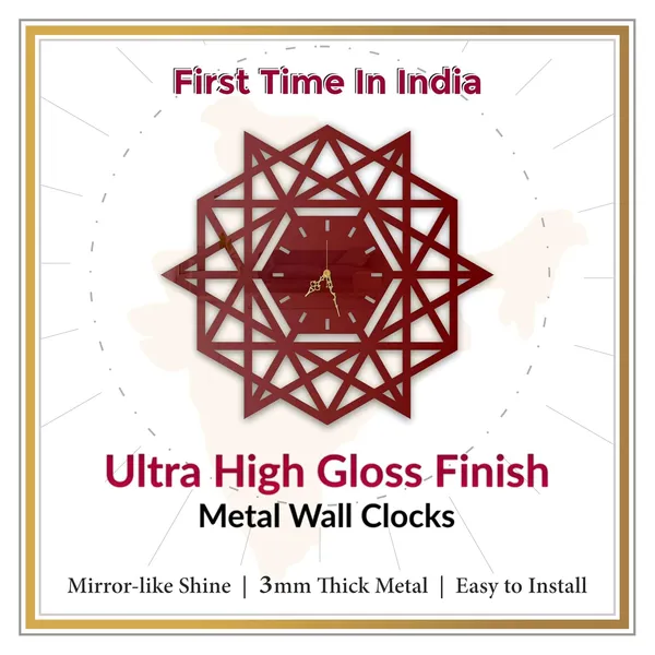 Wine_Red_Geometric_Star_Wall_Clock_Modern_Metal_Wall_Decor_For_Living_Room_Silent_Sweep_Designer_Clock_Stylish_Home_Office_Decoration