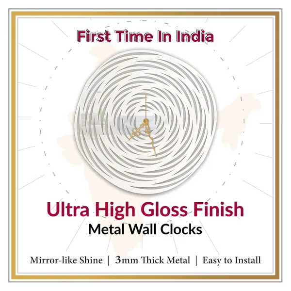 White_Hypnotic_Swirl_Wall_Clock_Metal_Built_Ultra_High_Gloss_Silent_Non_Ticking_Movement_Modern_Wall_Decor_Living_Room_Bedroom_Office