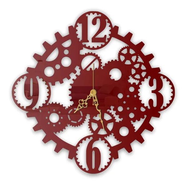 Wine_Red_Steampunk_Gear_Wall_Clock_Metal_Built_Ultra_High_Gloss_Silent_Non_Ticking_Movement_Industrial_Wall_Decor_Living_Room_Office_Bedroom