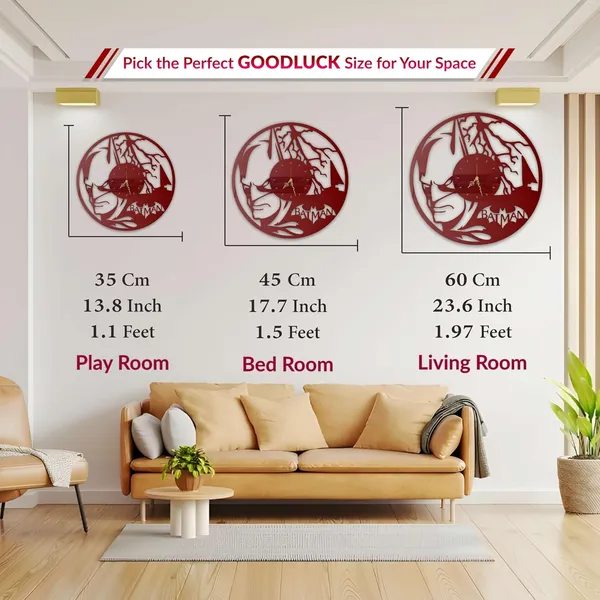 Wine_Red_Dark_Vigilante_Wall_Clock_Metal_Built_Ultra_High_Gloss_Silent_Non_Ticking_Movement_Hero_Wall_Decor_Living_Room_Bedroom_Fan_Cave