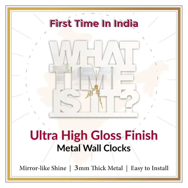 White_What_Time_Is_It_Wall_Clock_Metal_Built_Ultra_High_Gloss_Silent_Non_Ticking_Movement_Modern_Typography_Wall_Decor_Living_Room_Office_Bedroom