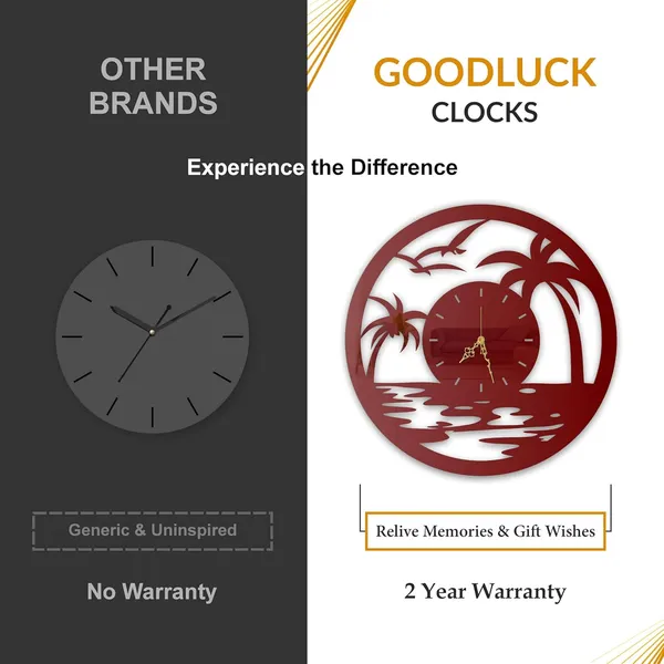 Wine_Red_Tropical_Sunset_Wall_Clock_Metal_Built_Ultra_High_Gloss_Silent_Non_Ticking_Movement_Beach_Wall_Decor_Living_Room_Bedroom_Office