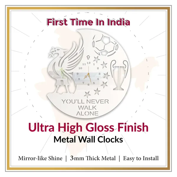 White_Champion_Spirit_Wall_Clock_Metal_Built_Ultra_High_Gloss_Silent_Non_Ticking_Movement_Sports_Wall_Decor_Living_Room_Bedroom_Fan_Cave