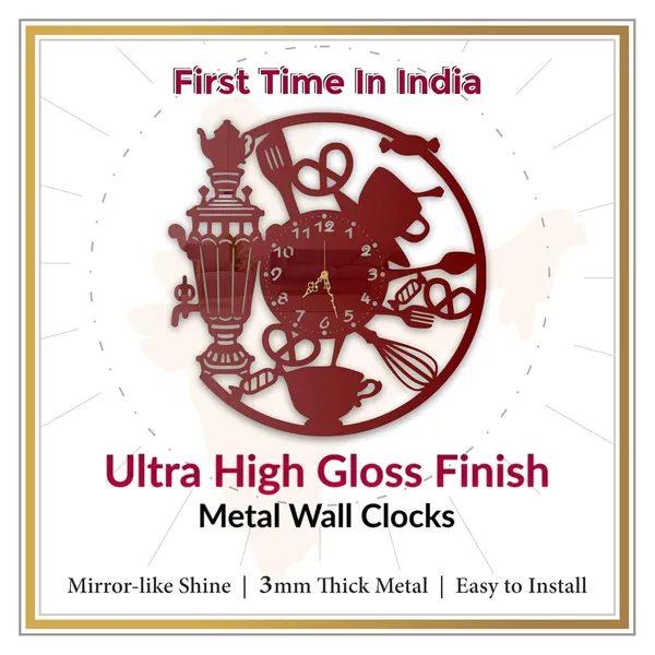 Wine_Red_Kitchen_Chef_Wall_Clock_Metal_Ultra_Gloss_Silent_Non_Ticking_Perfect_Wall_Decor_For_Cooking_Lovers_Living_Room