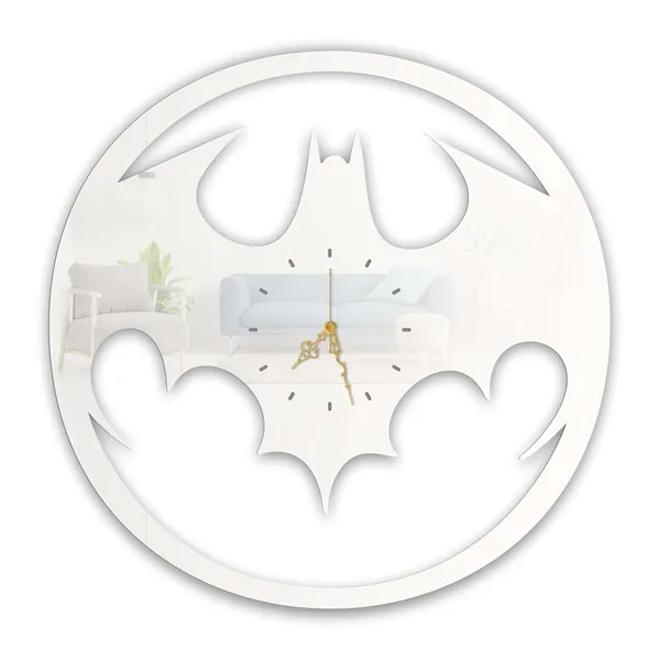 White_Dark_Vigilante_Emblem_Wall_Clock_Metal_Built_Ultra_High_Gloss_Silent_Non_Ticking_Movement_Hero_Wall_Decor_Living_Room_Bedroom_Fan_Cave