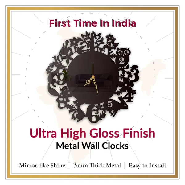 Black_Forest_Animals_Wall_Clock_Metal_Built_Ultra_High_Gloss_Silent_Non_Ticking_Movement_Nature_Wall_Decor_Living_Room_Bedroom_Kids_Room