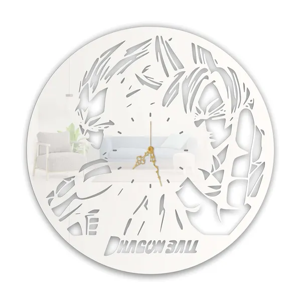 White_Cosmic_Warriors_Wall_Clock_Metal_Built_Ultra_High_Gloss_Silent_Non_Ticking_Anime_Inspired_Wall_Decor_Living_Room_Bedroom_Fan_Cave