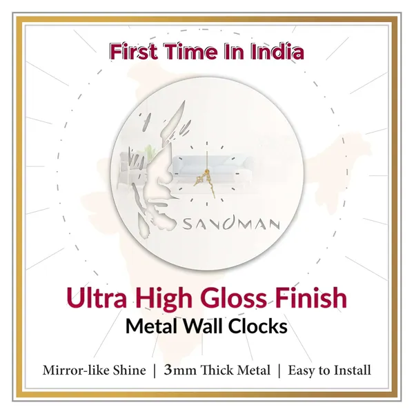 White_Midnight_Dreamer_Wall_Clock_Metal_Built_Ultra_High_Gloss_Silent_Non_Ticking_Fantasy_Wall_Decor_Living_Room_Bedroom_Studio