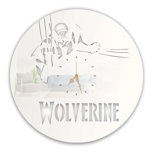 White_Clawed_Warrior_Wall_Clock_Metal_Built_Ultra_High_Gloss_Silent_Non_Ticking_Movement_Action_Wall_Decor_Living_Room_Gaming_Room_Bedroom