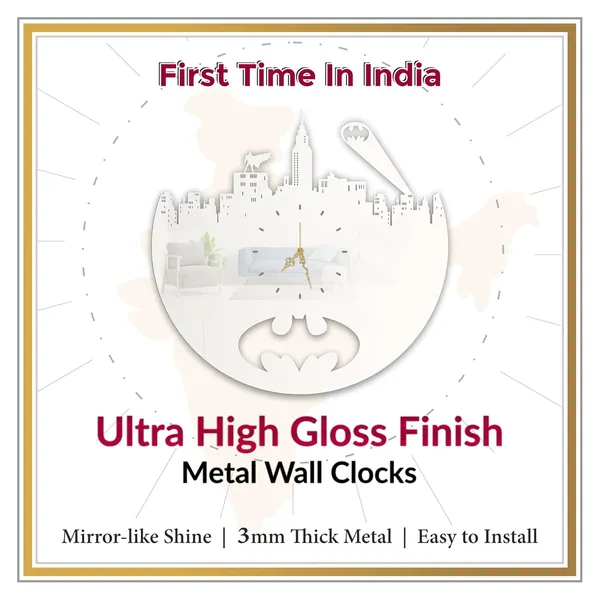 White_Dark_Vigilante_Cityscape_Wall_Clock_Metal_Built_Ultra_High_Gloss_Silent_Non_Ticking_Hero_Themed_Wall_Decor_Living_Room_Bedroom_Fan_Cave