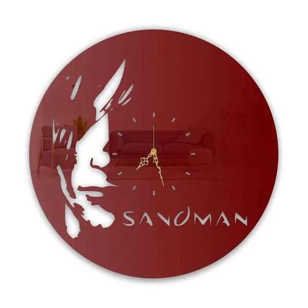 Wine_Red_Midnight_Dreamer_Wall_Clock_Metal_Built_Ultra_High_Gloss_Silent_Non_Ticking_Fantasy_Wall_Decor_Living_Room_Bedroom_Studio