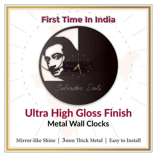 Black_Surrealist_Muse_Wall_Clock_Metal_Built_Ultra_High_Gloss_Silent_Non_Ticking_Artistic_Wall_Decor_Living_Room_Bedroom_Studio