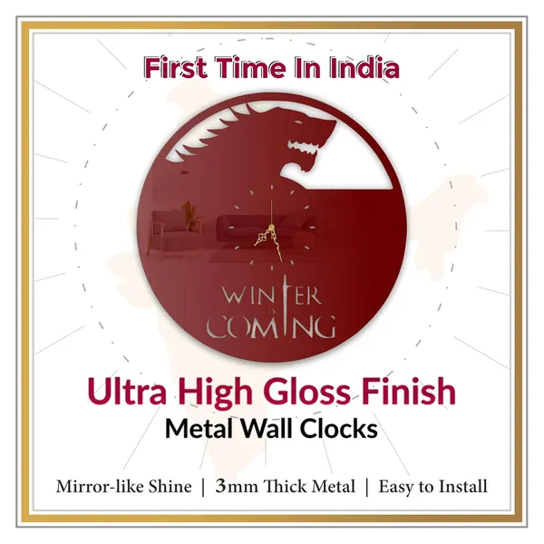 Wine_Red_Frost_Wolf_Wall_Clock_Metal_Built_Ultra_High_Gloss_Silent_Non_Ticking_Movement_Fantasy_Wall_Decor_Living_Room_Bedroom_Office