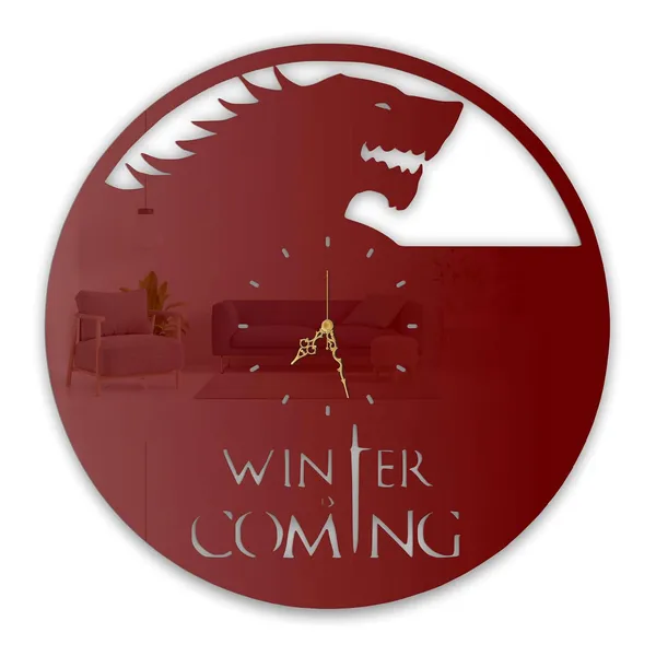 Wine_Red_Frost_Wolf_Wall_Clock_Metal_Built_Ultra_High_Gloss_Silent_Non_Ticking_Movement_Fantasy_Wall_Decor_Living_Room_Bedroom_Office
