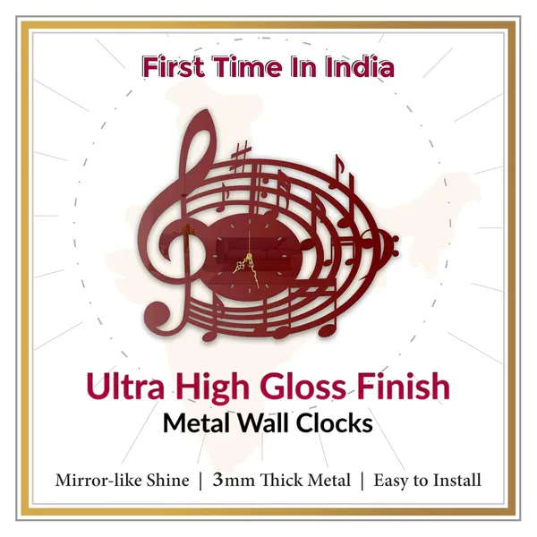 Wine_Red_Musical_Notes_Wall_Clock_Metal_Built_Ultra_High_Gloss_Silent_Non_Ticking_Music_Theme_Wall_Decor_Living_Room_Studio_Bedroom
