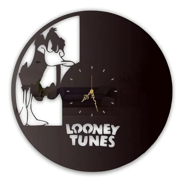 Black_Silly_Duck_Wall_Clock_Metal_Built_Ultra_High_Gloss_Silent_Non_Ticking_Movement_Cartoon_Wall_Decor_Living_Room_Kids_Room_Playroom