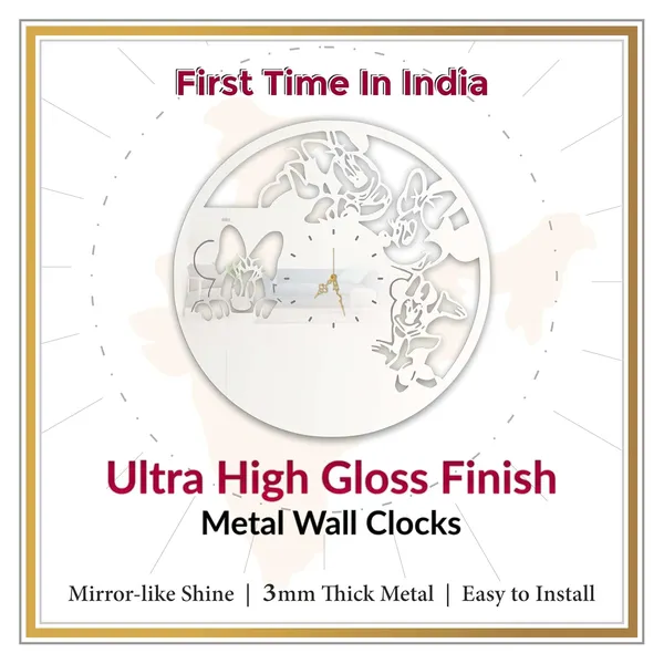 White_Cartoon_Mouse_Friends_Wall_Clock_Metal_Built_Ultra_High_Gloss_Silent_Non_Ticking_Cute_Kids_Wall_Decor_Bedroom_Playroom_Nursery