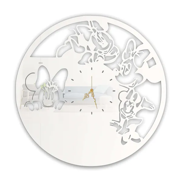 White_Cartoon_Mouse_Friends_Wall_Clock_Metal_Built_Ultra_High_Gloss_Silent_Non_Ticking_Cute_Kids_Wall_Decor_Bedroom_Playroom_Nursery
