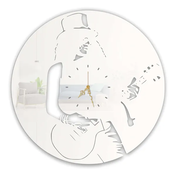 White_Rock_Legend_Wall_Clock_Metal_Built_Ultra_High_Gloss_Silent_Non_Ticking_Movement_Music_Wall_Decor_Living_Room_Studio_Bedroom