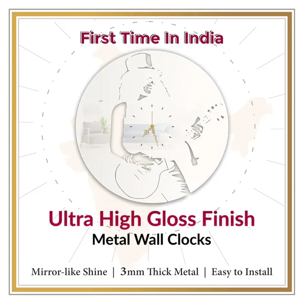 White_Rock_Legend_Wall_Clock_Metal_Built_Ultra_High_Gloss_Silent_Non_Ticking_Movement_Music_Wall_Decor_Living_Room_Studio_Bedroom
