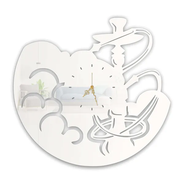 White_Hookah_Lounge_Wall_Clock_Metal_Built_Ultra_High_Gloss_Silent_Non_Ticking_Smoke_Art_Wall_Decor_Living_Room_Cafe_Lounge