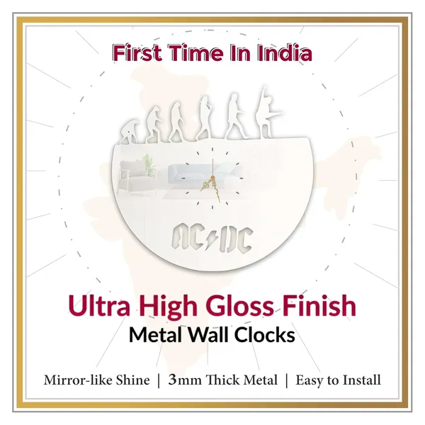 White_Rock_Evolution_Wall_Clock_Metal_Built_Ultra_High_Gloss_Silent_Non_Ticking_Music_Lover_Wall_Decor_Living_Room_Studio_Bedroom
