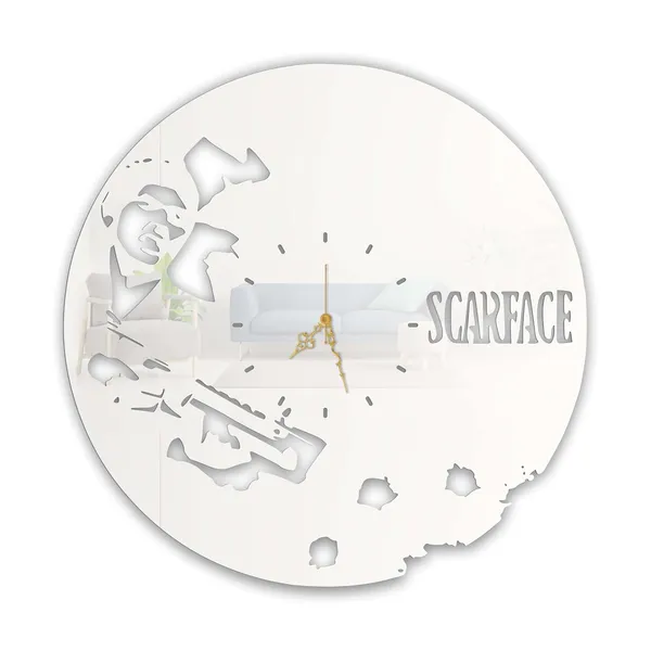 White_Shadow_Enforcer_Wall_Clock_Metal_Built_Ultra_High_Gloss_Silent_Non_Ticking_Movement_Crime_Noir_Wall_Decor_Living_Room_Office_Studio