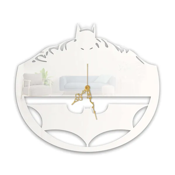 White_Dark_Vigilante_Emblem_Wall_Clock_Metal_Built_Ultra_High_Gloss_Silent_Non_Ticking_Hero_Themed_Wall_Decor_Living_Room_Bedroom_Fan_Cave