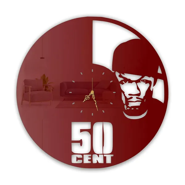 Wine_Red_Urban_Rap_Icon_Wall_Clock_Metal_Built_Ultra_High_Gloss_Silent_Non_Ticking_Hip_Hop_Wall_Decor_Living_Room_Studio_Bedroom