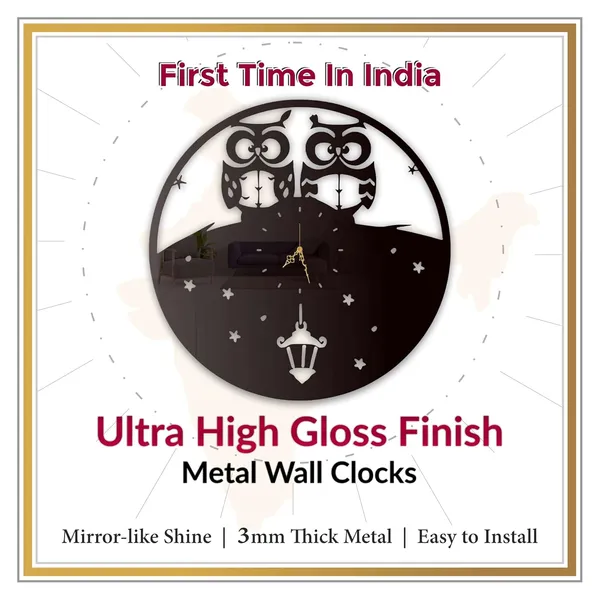 Black_Owl_Couple_Night_Sky_Wall_Clock_Metal_Built_Ultra_High_Gloss_Silent_Non_Ticking_Cute_Animal_Wall_Decor_Living_Room_Bedroom_Kids_Room