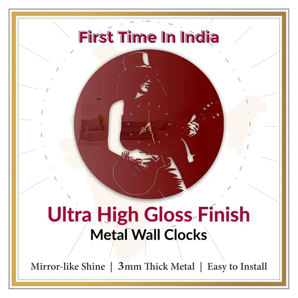 Wine_Red_Rock_Legend_Wall_Clock_Metal_Built_Ultra_High_Gloss_Silent_Non_Ticking_Movement_Music_Wall_Decor_Living_Room_Studio_Bedroom