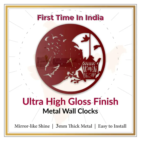 Wine_Red_Feather_Freedom_Birds_Wall_Clock_Metal_Ultra_High_Gloss_Silent_Non_Ticking_Artistic_Wall_Decor_For_Living_Room_Bedroom
