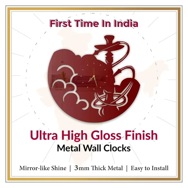 Wine_Red_Hookah_Lounge_Wall_Clock_Metal_Built_Ultra_High_Gloss_Silent_Non_Ticking_Smoke_Art_Wall_Decor_Living_Room_Cafe_Lounge