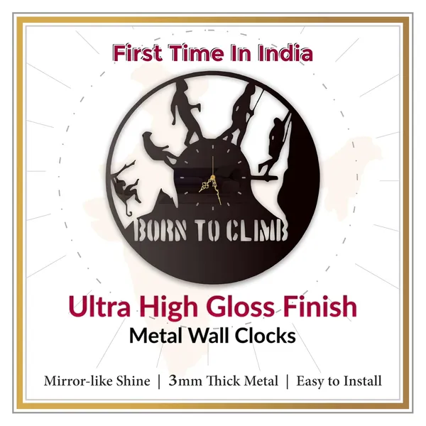 Black_Born_To_Climb_Wall_Clock_Metal_Built_Ultra_High_Gloss_Silent_Non_Ticking_Movement_Adventure_Wall_Decor_Living_Room_Bedroom_Office