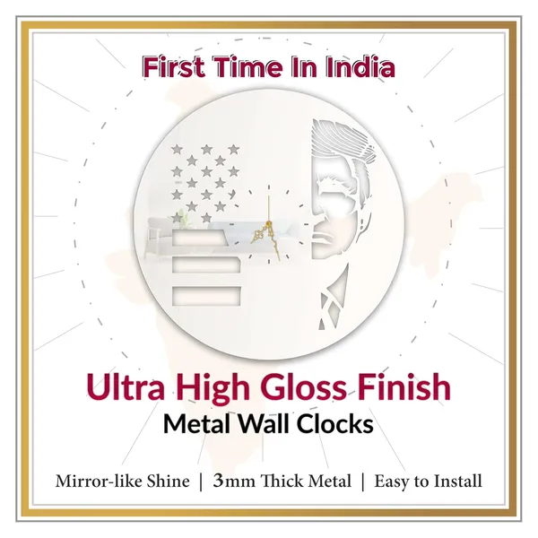 White_Leader_Silhouette_Wall_Clock_Metal_Built_Ultra_High_Gloss_Silent_Non_Ticking_Patriotic_Wall_Decor_Living_Room_Office_Study_Room