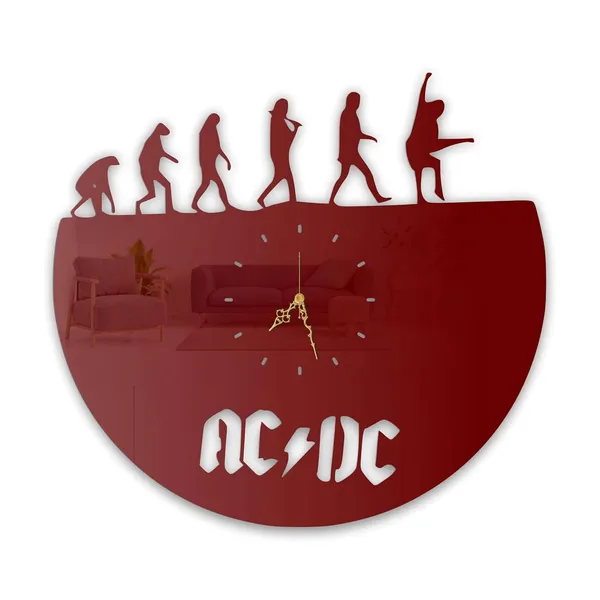 Wine_Red_Rock_Evolution_Wall_Clock_Metal_Built_Ultra_High_Gloss_Silent_Non_Ticking_Music_Lover_Wall_Decor_Living_Room_Studio_Bedroom