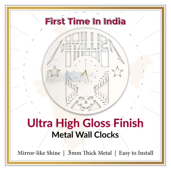 White_Heavy_Metal_Rock_Band_Wall_Clock_Ultra_High_Gloss_Metal_Built_Silent_Non_Ticking_Movement_Rock_Music_Wall_Decor_Living_Room_Bedroom_Studio