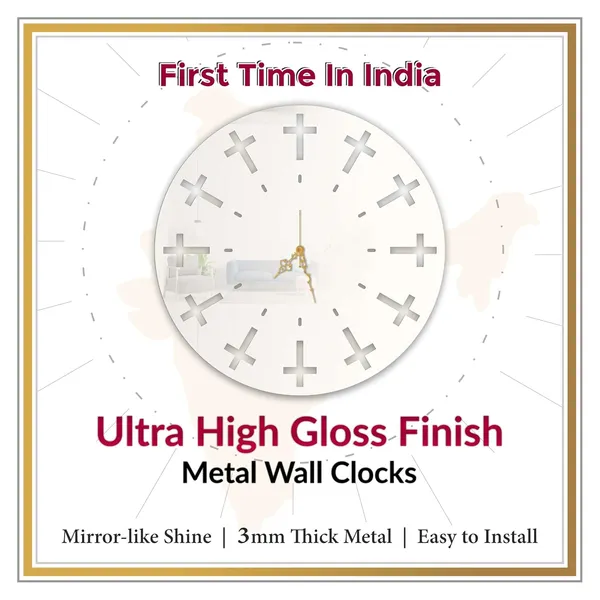 White_Midnight_Cross_Wall_Clock_Ultra_High_Gloss_Metal_Built_Silent_Non_Ticking_Modern_Wall_Decor_Living_Room_Bedroom_Office