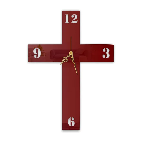 Wine_Red_Divine_Cross_Wall_Clock_Elegant_Christian_Wall_Decor_Premium_Finish_Silent_Sweep_Movement_Modern_Living_Room_Prayer_Room_Decor