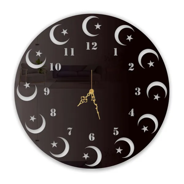 Black_Lunar_Star_Wall_Clock_Ultra_High_Gloss_Metal_Built_Silent_Non_Ticking_Modern_Wall_Decor_Living_Room_Bedroom_Office
