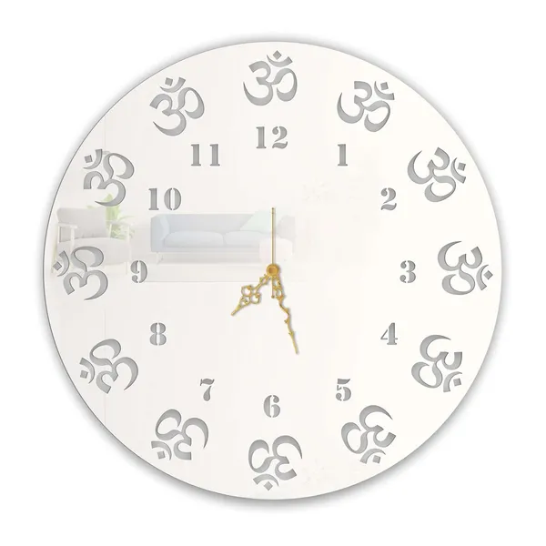 White_Divine_Om_Aura_Wall_Clock_Ultra_High_Gloss_Metal_Built_Silent_Non_Ticking_Modern_Wall_Decor_Living_Room_Bedroom_Pooja_Room