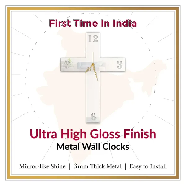 White_Divine_Cross_Wall_Clock_Elegant_Christian_Wall_Decor_Premium_Finish_Silent_Sweep_Movement_Modern_Living_Room_Prayer_Room_Decor