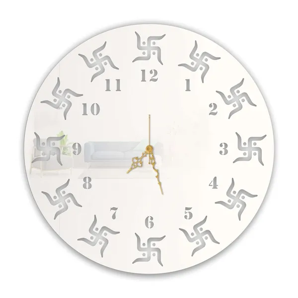 White_Auspicious_Swastik_Wall_Clock_Ultra_High_Gloss_Metal_Built_Silent_Non_Ticking_Modern_Wall_Decor_Living_Room_Pooja_Room_Office