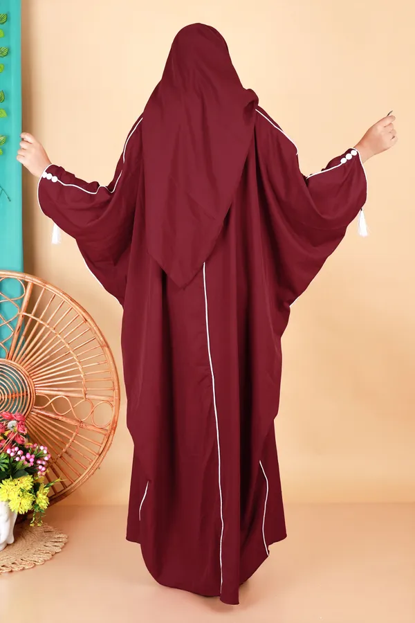 Maroon_Kaftan_Abaya_Full_Set_With_Free_Dupatta_And_Embroidery_Nose_Piece_Kafta_Burqua_For_Women