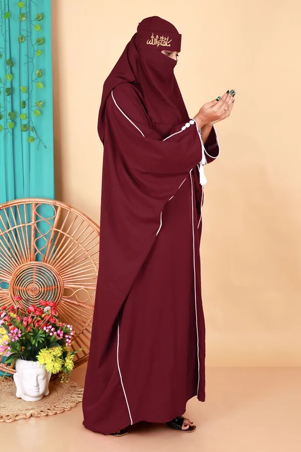 Maroon_Kaftan_Abaya_Full_Set_With_Free_Dupatta_And_Embroidery_Nose_Piece_Kafta_Burqua_For_Women