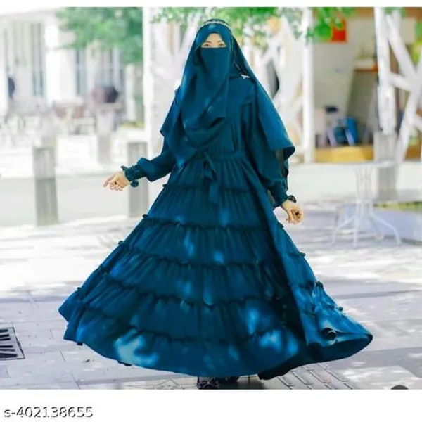 Blue_Mor_Peach_5_Fril_Burqua_Abaya_With_Hijab_Nakab_Belt_Full_Set_For_Women