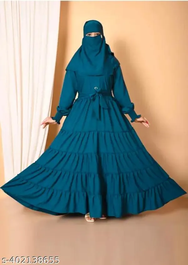 Blue_Mor_Peach_5_Fril_Burqua_Abaya_With_Hijab_Nakab_Belt_Full_Set_For_Women