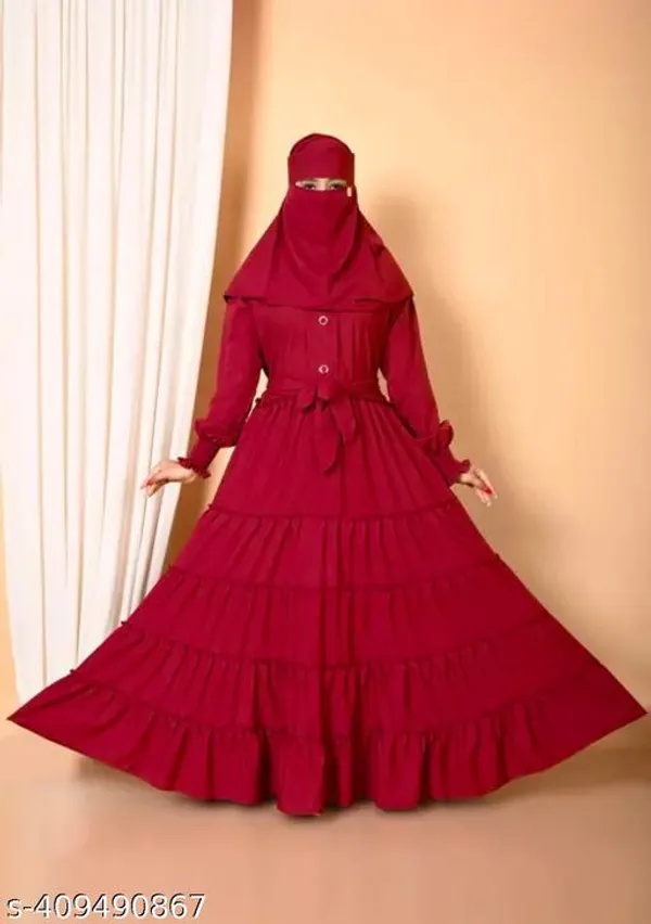Maroon_Burqua_Abaya_With_Hijab_Nakab_Belt_Full_Set__And_For_Women