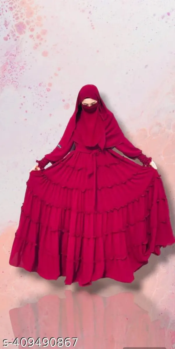 Maroon_Burqua_Abaya_With_Hijab_Nakab_Belt_Full_Set__And_For_Women