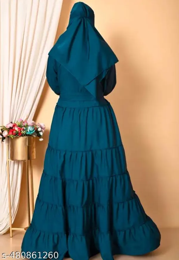 Blue_Mor_Peach_Hijab_Abaya_Nakab_Set_For_Women